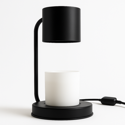 Lámpara Calentadora de Velas Aromáticas – Derretidor Eléctrico de Cera para Aromaterapia - 4 Niveles de Intensidad y Temporizador - Negro