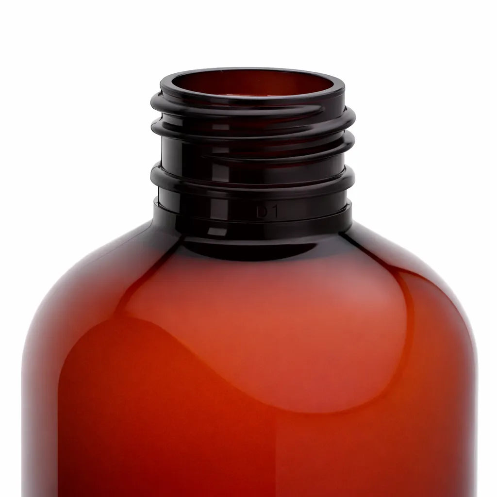 500ml Botella de Plástico PET - Rosca R-24 - Ámbar Transparente