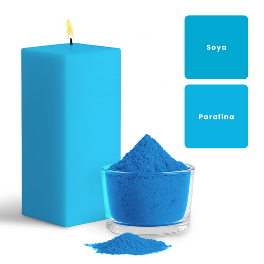 Colorante en Polvo Neón Fluorescente para Velas Alta Concentración – Color: Azul