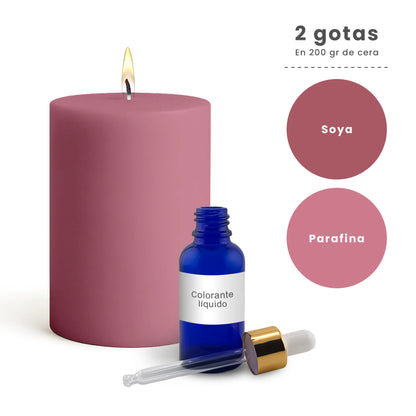 Colorante Líquido para Velas  – Ultra Concentración - Color: Rosa Pálido
