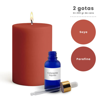Colorante Líquido para Velas  – Ultra Concentración - Color: Terracota