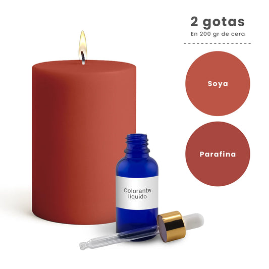 Colorante Líquido para Velas  – Ultra Concentración - Color: Terracota