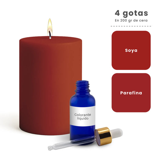Colorante Líquido para Velas  – Ultra Concentración - Color: Terracota