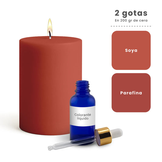 Colorante Líquido para Velas  – Ultra Concentración - Color: Terracota
