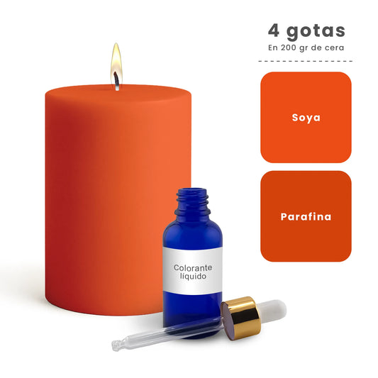 Colorante Líquido para Velas  – Ultra Concentración - Color: Naranja