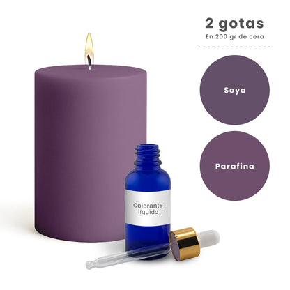 Colorante Líquido para Velas  – Ultra Concentración - Color: Morado