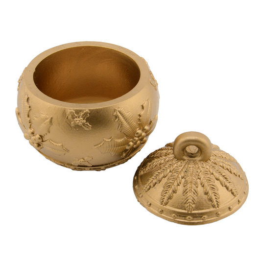 Esfera de Navidad de Concreto para Velas Navideñas 60ml - Dorada (Edición Especial de Navidad)