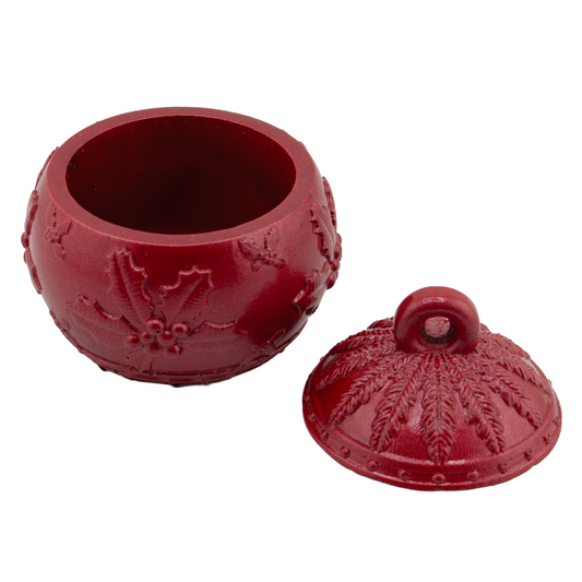 Esfera de Navidad de Concreto para Velas Navideñas 60ml - Roja (Edición Especial de Navidad)