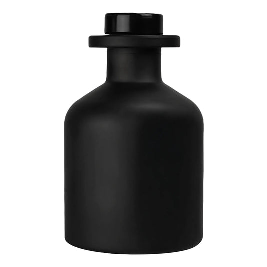 100ml Florida - Frasco para Difusor de Vidrio - Botella Difusor de Varillas Redondo - Negro Mate
