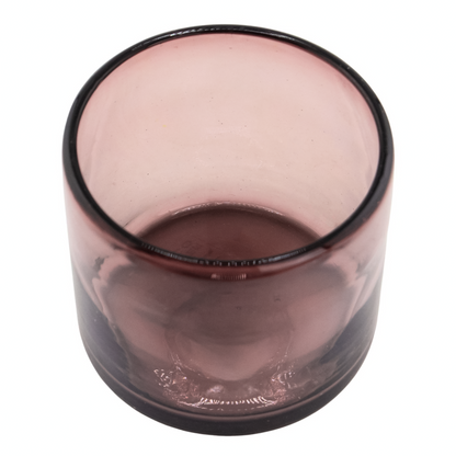 260ml - Florencia Vaso de vidrio soplado artesanal - Morado / Rosa Ahumado - Hecho a mano