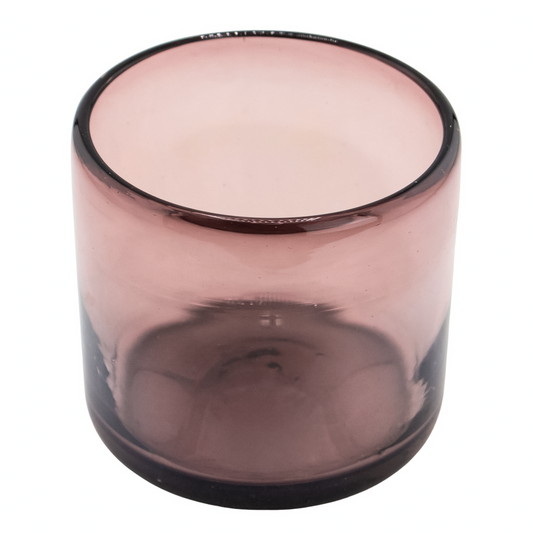 260ml - Florencia Vaso de vidrio soplado artesanal - Morado / Rosa Ahumado - Hecho a mano