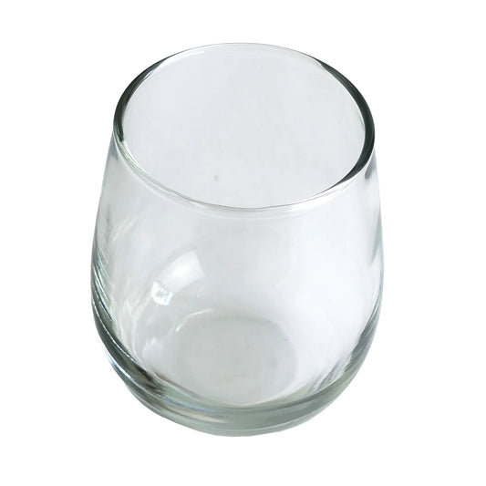 460ml - Mónaco Vaso de vidrio Redondo para velas - Transparente