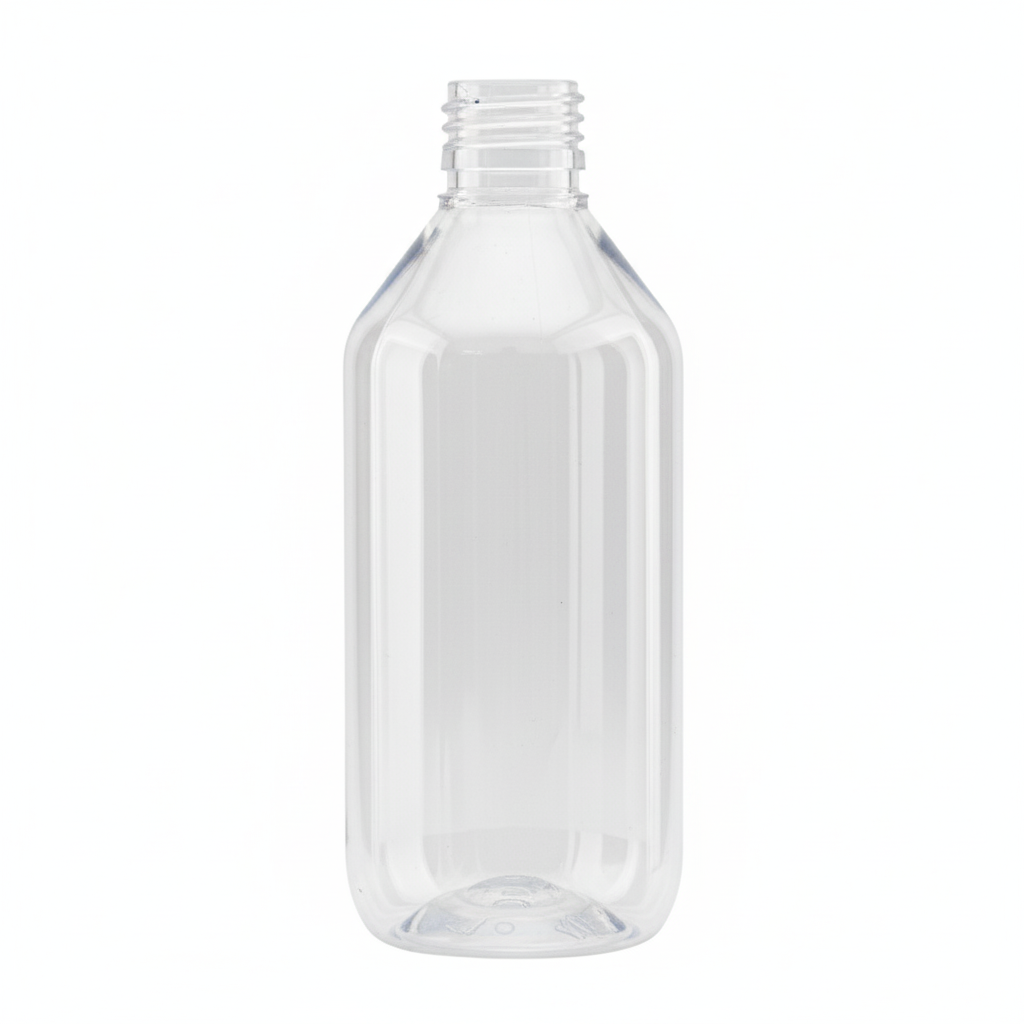 120ml Botella de Plástico PET - Rosca R-24 - Transparente