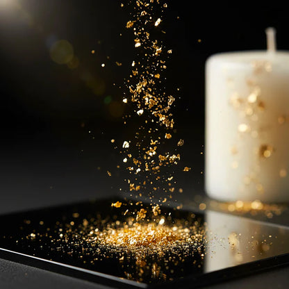 Hojas de Oro - Papel de Oro - Ultra Fino para Decoración de Velas y Detalles Artesanales