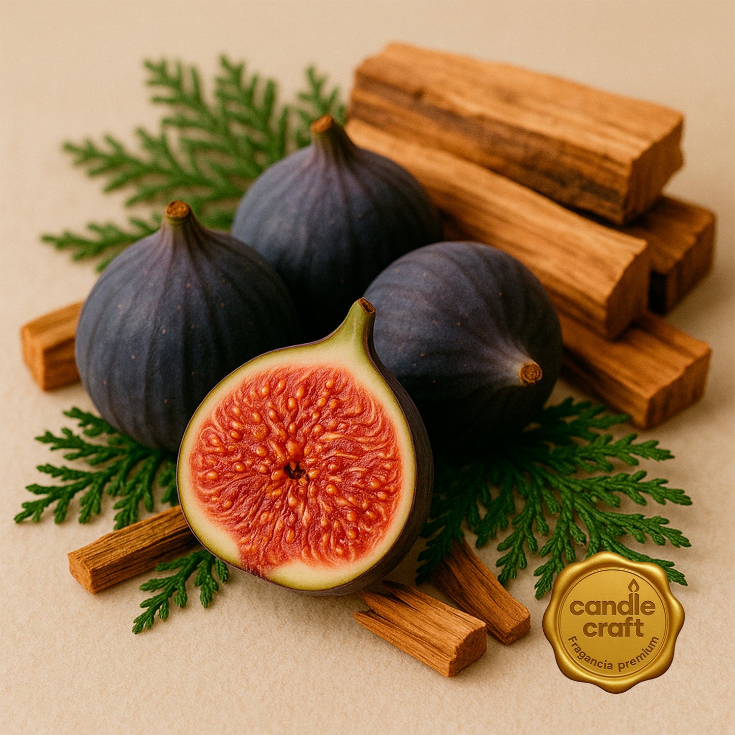 Fragancias Candle Craft Premium – Fig & Cedarwood - Bosque de Higo y Cedro – Importado de USA