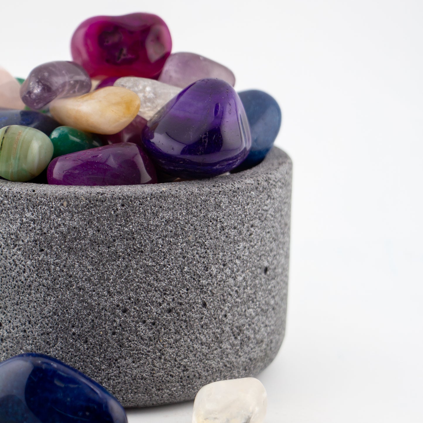 Cuarzos Surtidos Pulidos – Piedras Preciosas Moradas, Azules, Amarillas, Blancas, Verdes, Rosas  Naturales para Decoración de Velas y Armonía