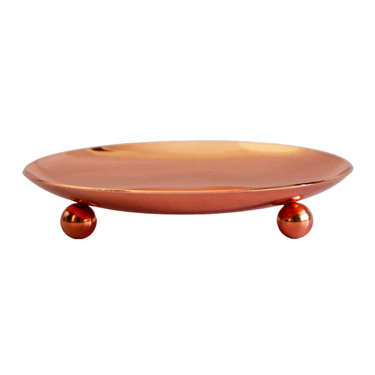 Platos para Velas de Aluminio Oro Rosado Metálico