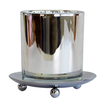Platos para Velas de Aluminio Plata Metálico