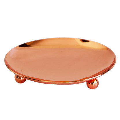 Platos para Velas de Aluminio Oro Rosado Metálico
