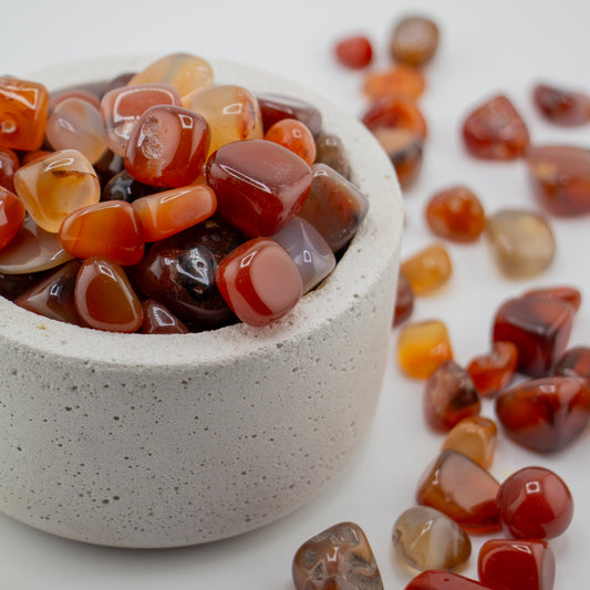 Cuarzo Cornalina Pulido – Piedra Rojo Naranja Café de la Vitalidad y la Creatividad para Velas y Decoración