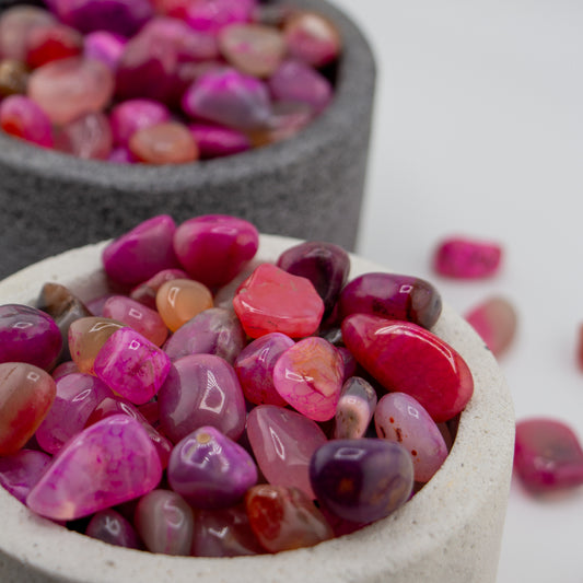 Cuarzo Ágata Bugambilia Pulido – Piedra Rosa Morado de Protección Emocional y Bienestar para Velas y Decoración