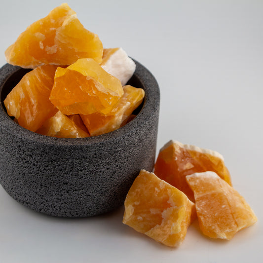 Calcita Naranja en Bruto – Piedra de la Creatividad y la Vitalidad para Velas y Decoración