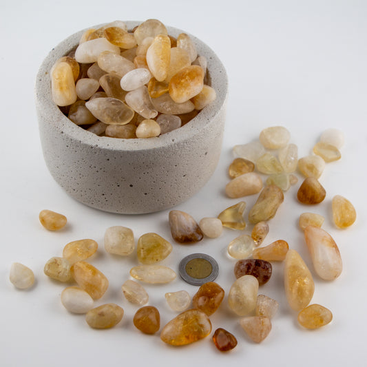 Cuarzo Citrino Pulido – Piedra Ámbar Blanco Café de la Abundancia y la Alegría para Velas y Decoración
