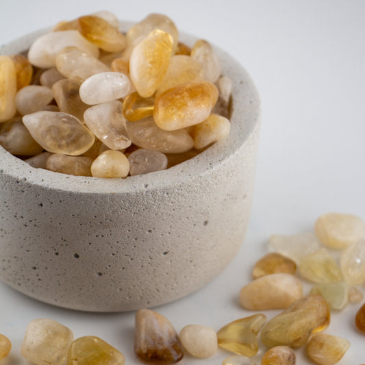 Cuarzo Citrino Pulido – Piedra Ámbar Blanco Café de la Abundancia y la Alegría para Velas y Decoración