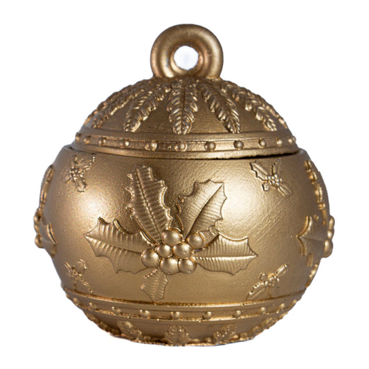 Esfera de Navidad de Concreto para Velas Navideñas 60ml - Dorada (Edición Especial de Navidad)