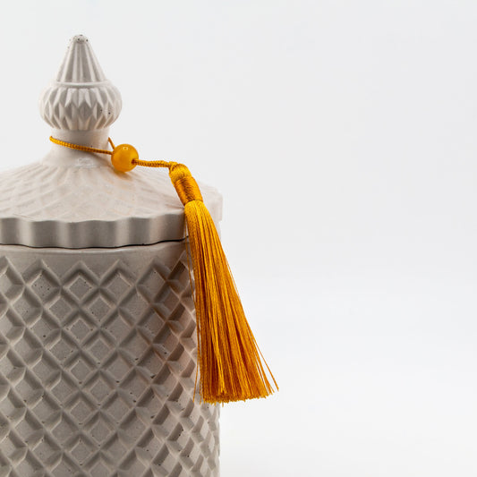 Borlas Chicas Decorativas - Dorado para Velas – Tassels de Seda con Cuentas | Accesorios para Vasos de Velas de Lujo