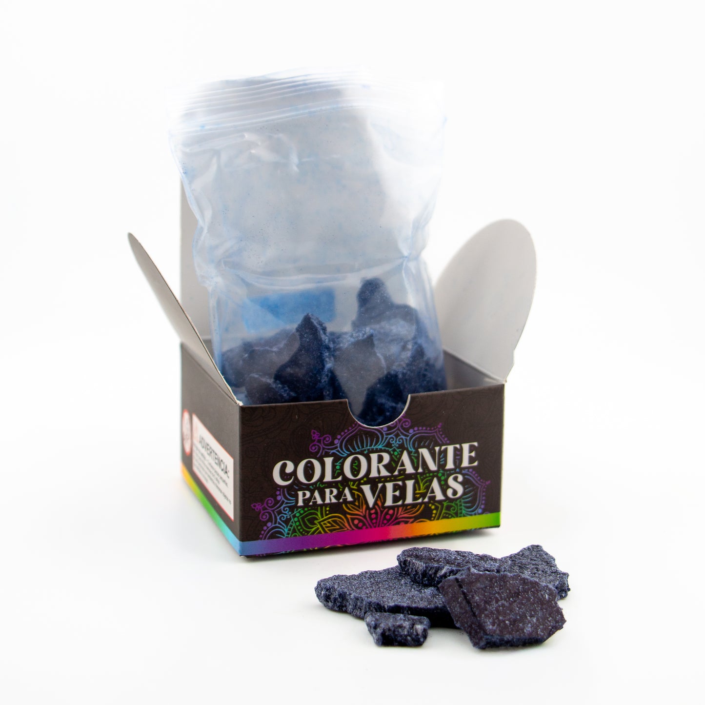 Colorante Sólido para Velas - Tinte en Escamas de Alta Concentración – Color: Azul Zafiro