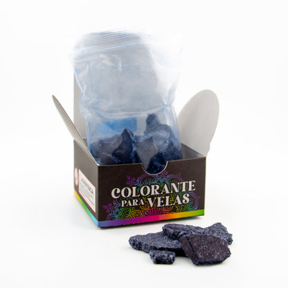 Colorante Sólido para Velas - Tinte en Escamas de Alta Concentración – Color: Azul Zafiro