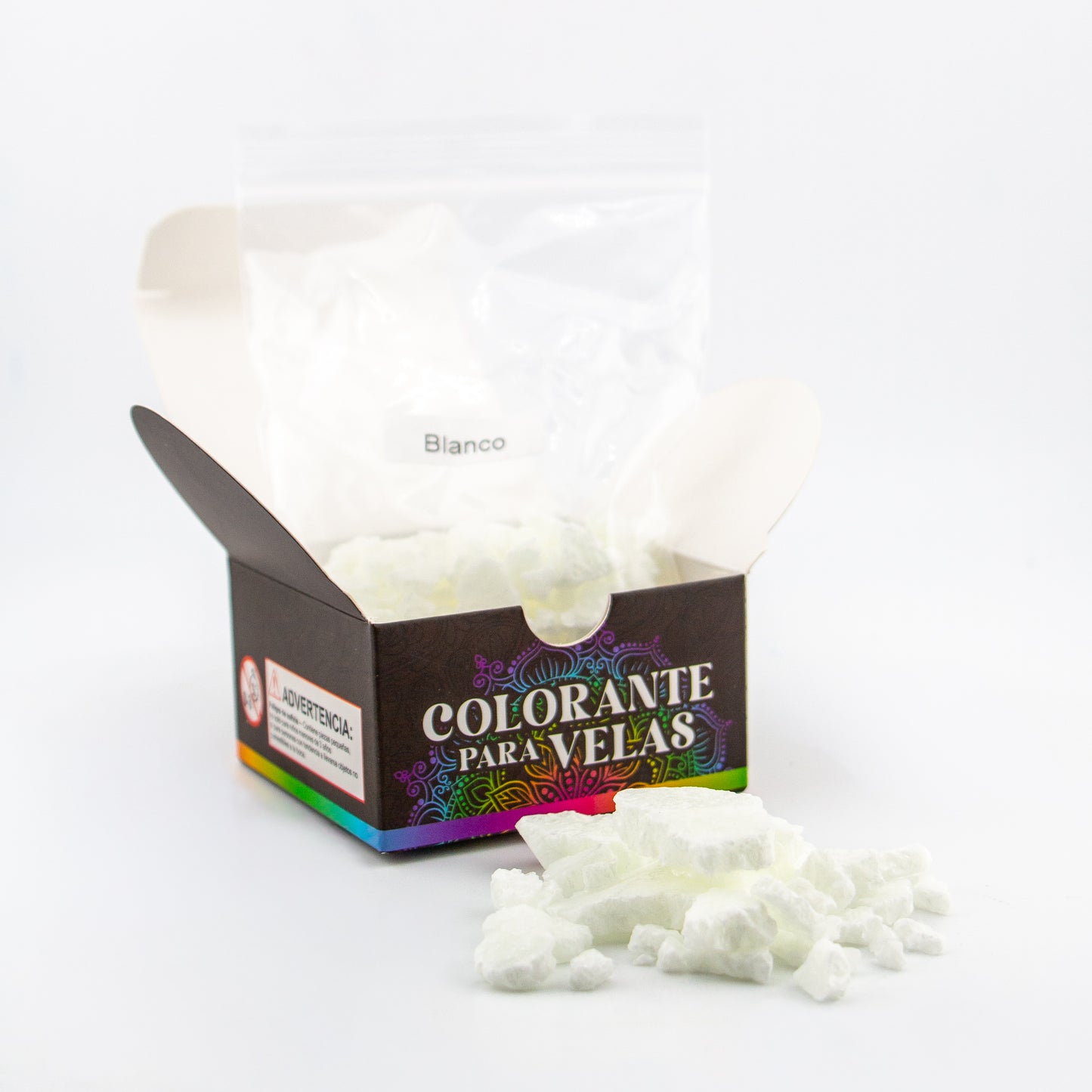 Colorante Sólido para Velas - Tinte en Escamas de Alta Concentración – Color: Blanco