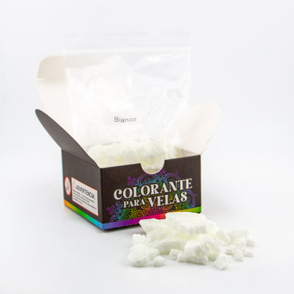 Colorante Sólido para Velas - Tinte en Escamas de Alta Concentración – Color: Blanco