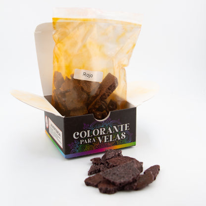 Colorante Sólido para Velas - Tinte en Escamas de Alta Concentración – Color: Rojo