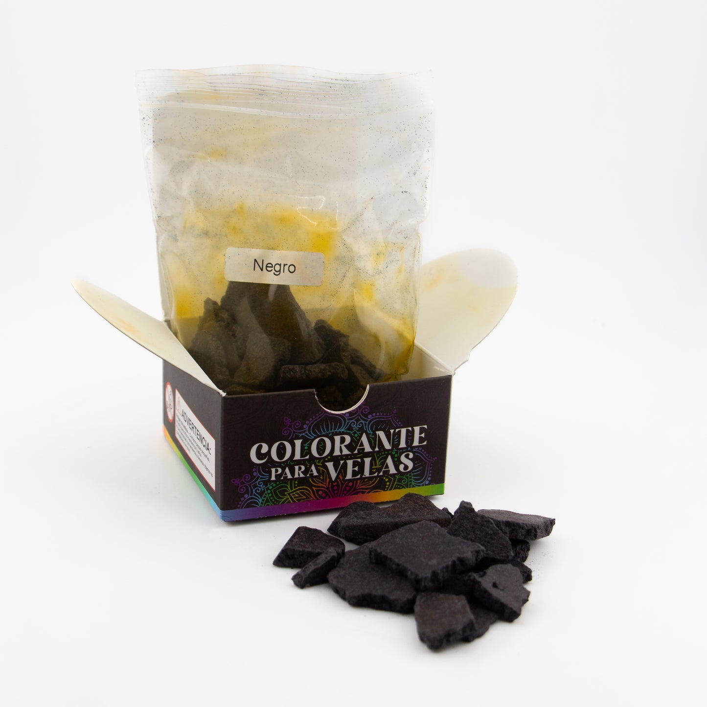 Colorante Sólido para Velas - Tinte en Escamas de Alta Concentración – Color: Negro