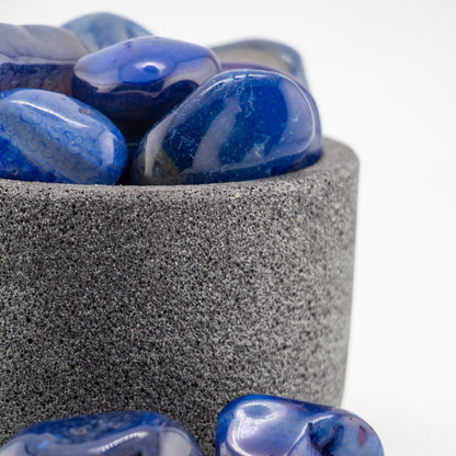 Cuarzo Ágata Azul Pulida – Energía de Serenidad, Comunicación y Armonía para Espacios