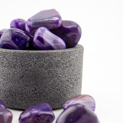 Cuarzo Ágata Morada Pulida – Piedra de Relajación, Balance y Energía Protectora