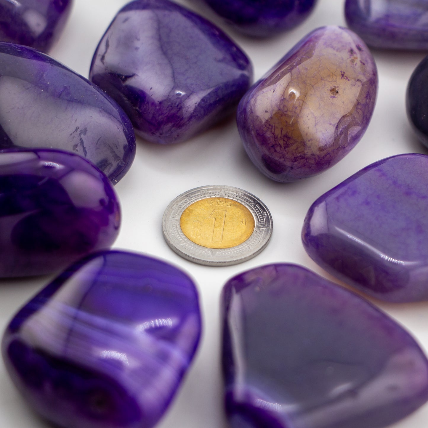 Cuarzo Ágata Morada Pulida – Piedra de Relajación, Balance y Energía Protectora