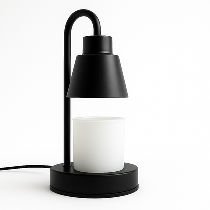 Lámpara Calentadora de Velas Aromáticas – Derretidor Eléctrico de Cera para Aromaterapia - 4 Niveles de Intensidad y Temporizador - Pequeño - Negro