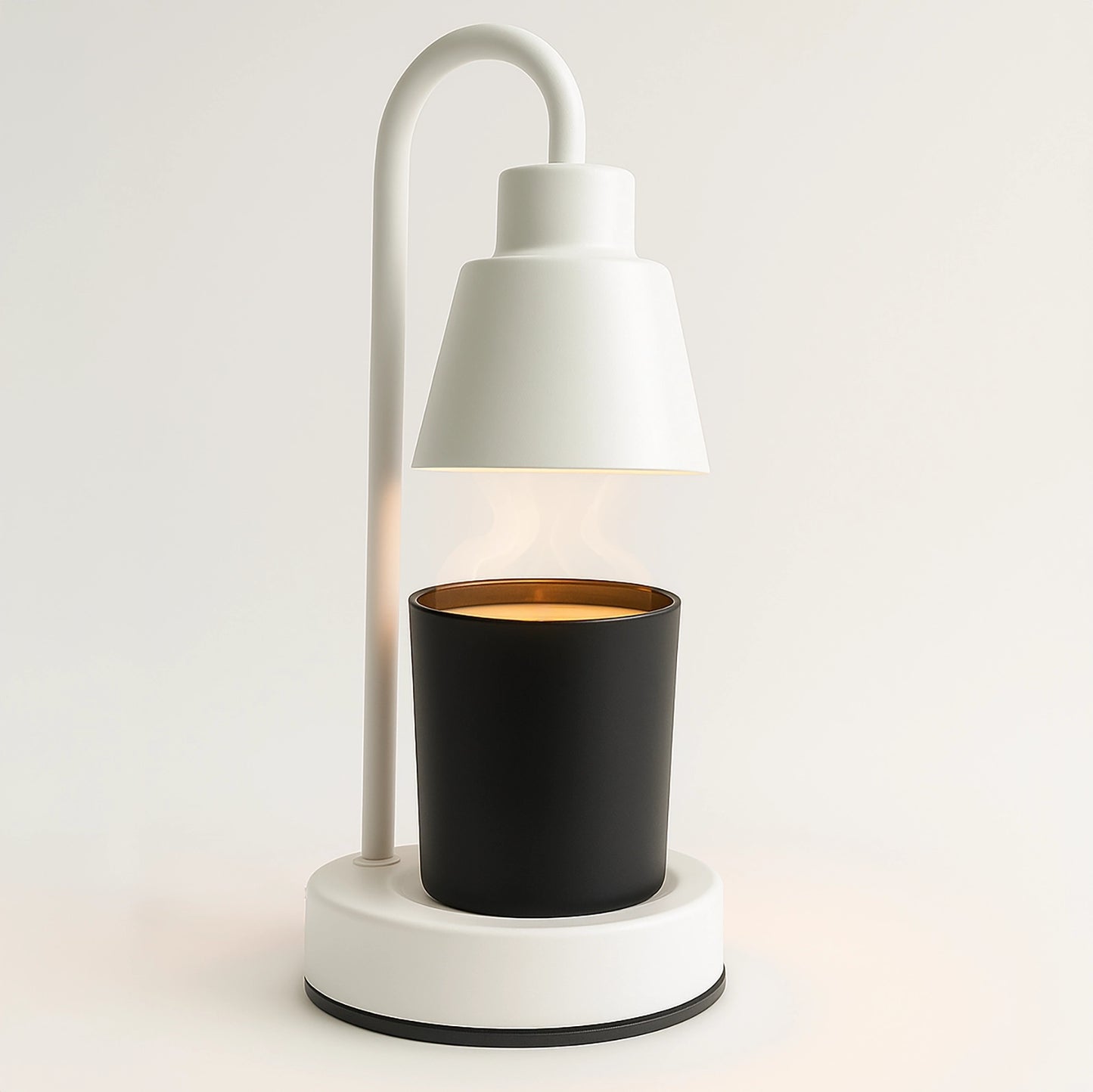 Lámpara Calentadora de Velas Aromáticas – Derretidor Eléctrico de Cera para Aromaterapia - 4 Niveles de Intensidad y Temporizador - Pequeño - Blanco