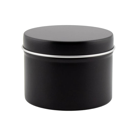 125ml - Tokio Lata de Aluminio Recto para velas - Negro Mate