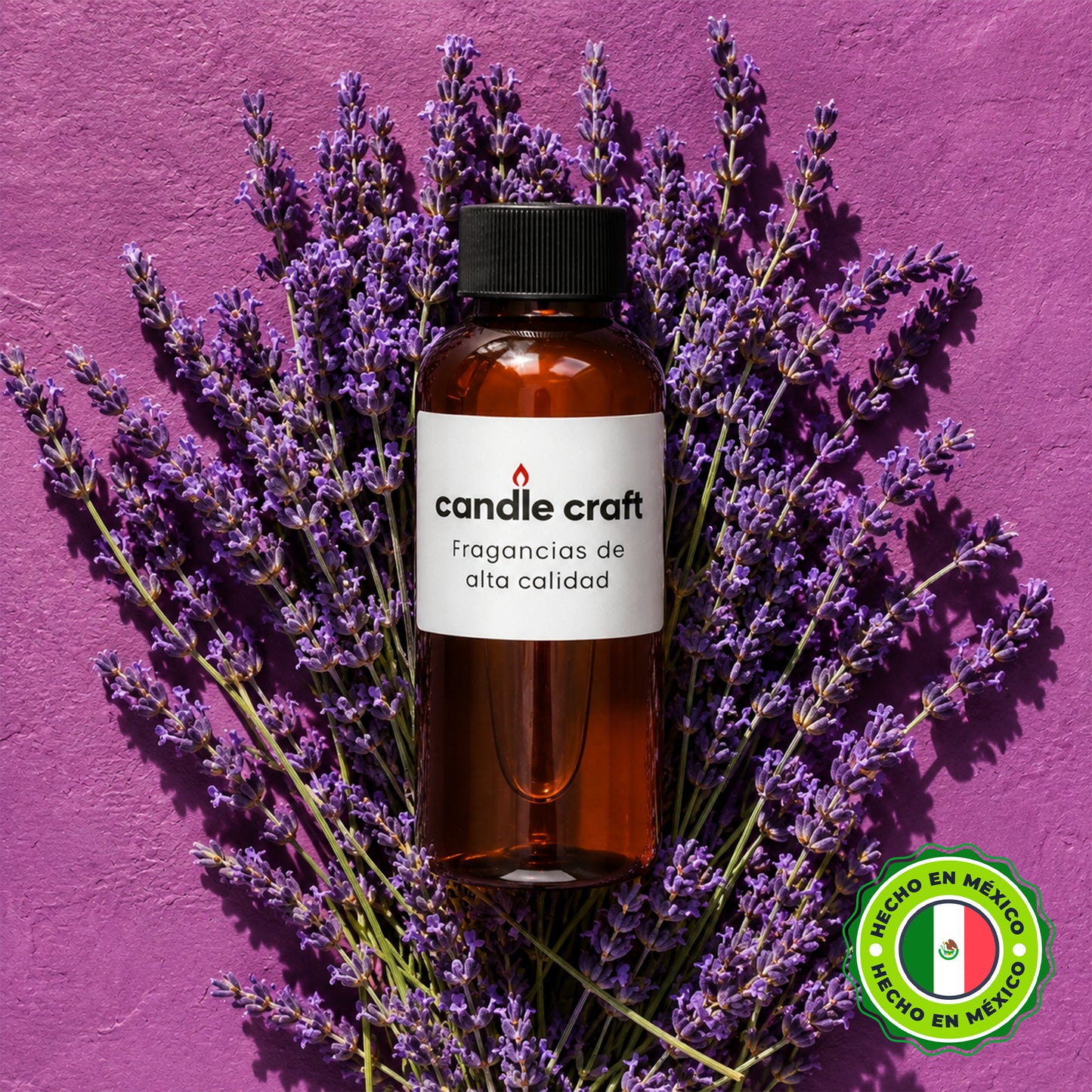 Fragancia Candle Craft - Flor de Lavanda - Esencia para Velas Jabones Difusores y Más - Hecho en México