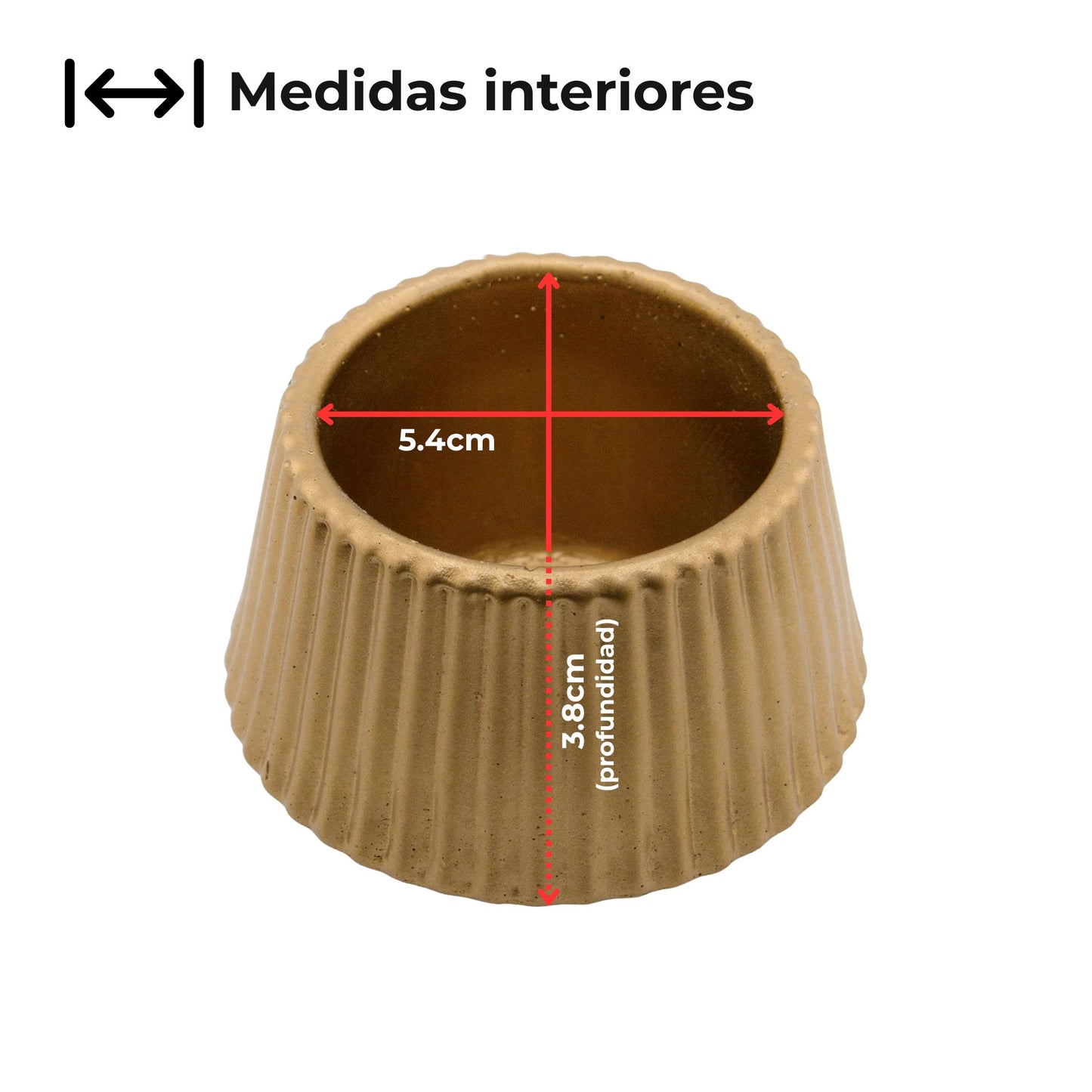 Colección Navidad - Árbol de Navidad - Pino Navideño de Concreto para Velas - Dorado (Edición Especial de Navidad)