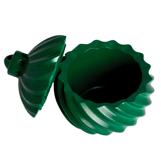 Esfera de Navidad en Espiral de Concreto - Vasos para Velas Navideñas 70ml - Verde (Edición Especial de Navidad)