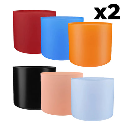 Compra Set: 12 Piezas (2x 6 Colores Mate) Vaso Mónaco 620ml para Velas - Inspirado en Bath Body Works® / White Barn®