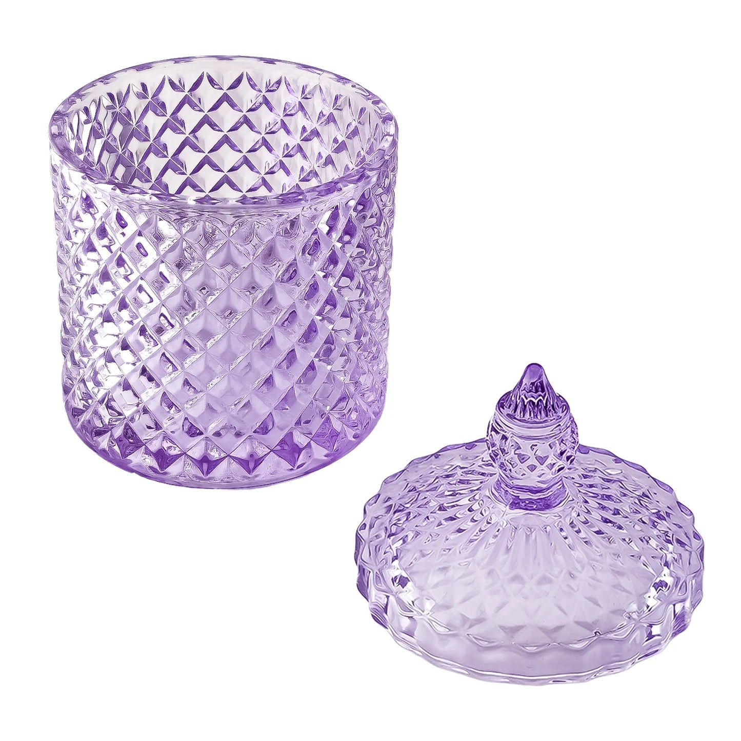 300ml - París Vaso de lujo de vidrio para velas - Morado Brillante