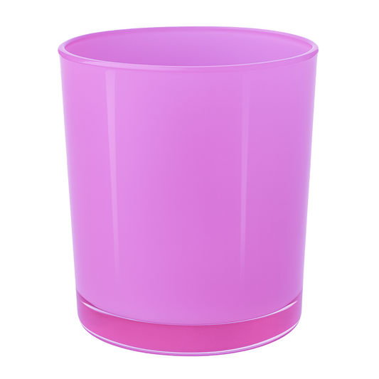 560ml - Mónaco Vaso de vidrio para velas -  Fucsia Rosa Brillante