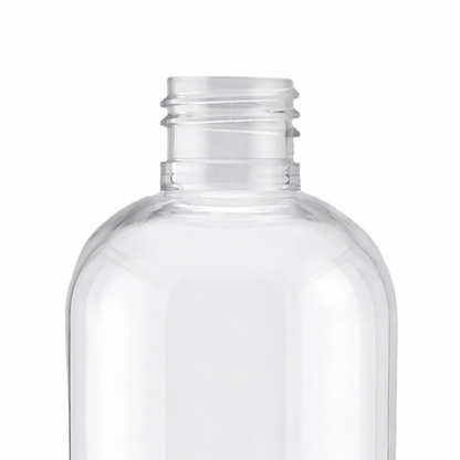 250ml Botella de Plástico Redondo PET - Rosca R-24 - Transparente