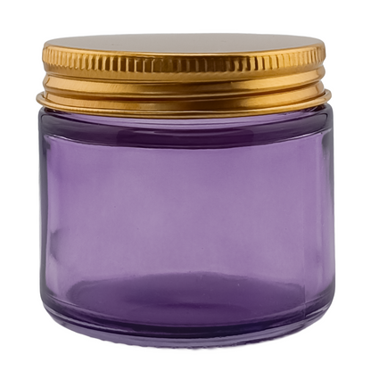 75ml - Miami Vaso de vidrio con rosca para velas - Morado